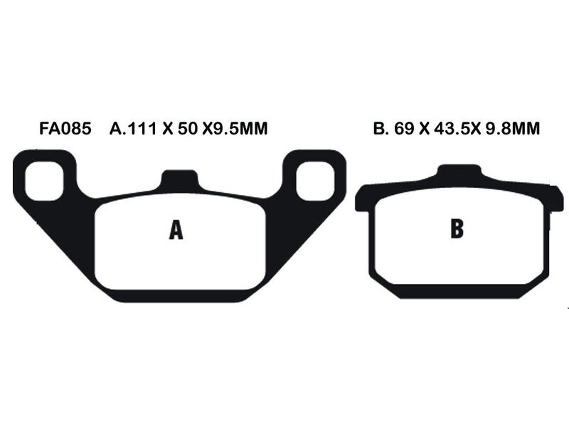 EBC BRAKES Brake Pads FA085 click to zoom image