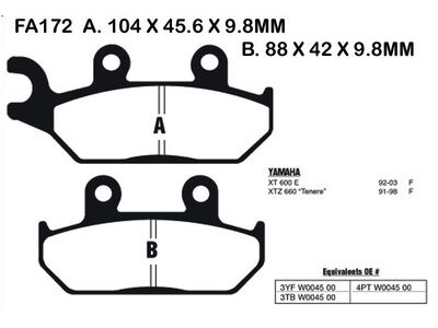 EBC BRAKES Brake Pads FA172TT