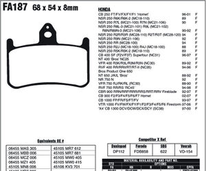 EBC BRAKES Brake Pads FA187HH 