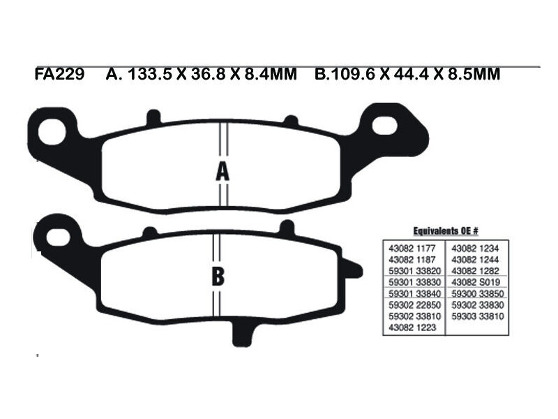 EBC BRAKES Brake Pads FA229HH click to zoom image