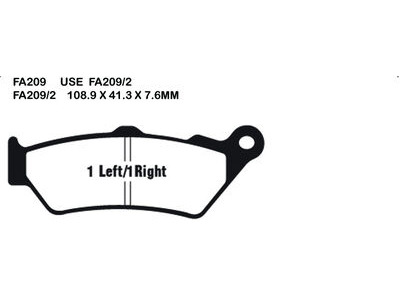 EBC BRAKES Brake Pads FA209/2