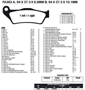 EBC BRAKES Brake Pads FA363HH 