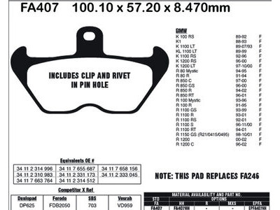 EBC BRAKES Brake Pads FA407HH