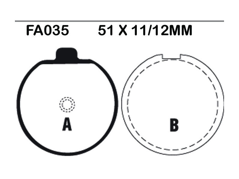 EBC BRAKES Brake Pads FA035-SPECIAL ORDER click to zoom image