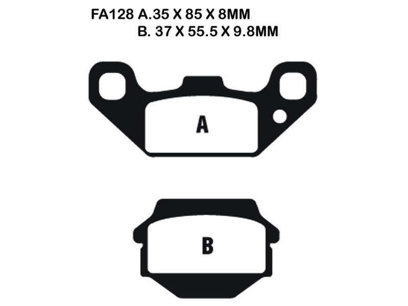 EBC BRAKES Brake Pads FA128R click to zoom image