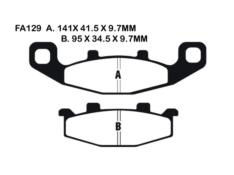 EBC BRAKES Brake Pads FA129R click to zoom image