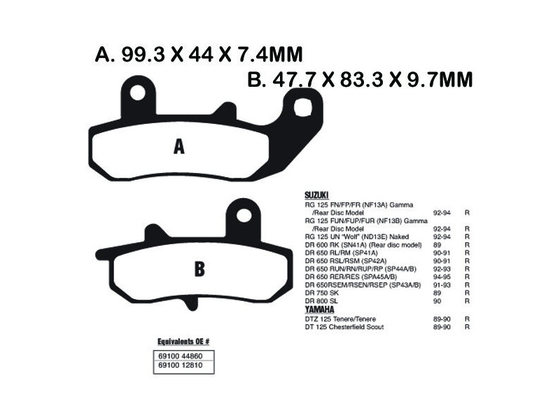 EBC BRAKES Brake Pads FA157 click to zoom image