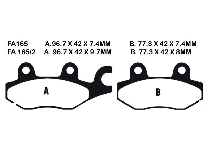 EBC BRAKES Brake Pads FA165TT click to zoom image