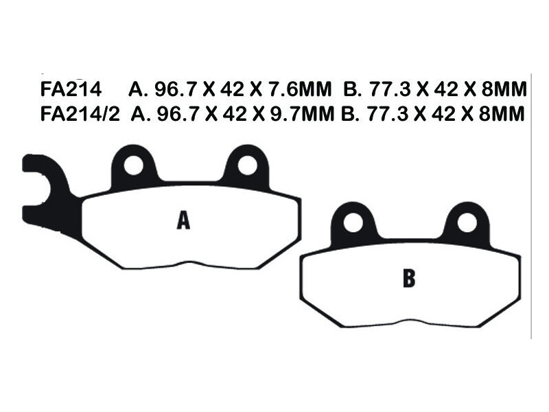 EBC BRAKES Brake Pads FA214 click to zoom image