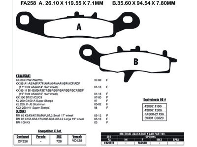 EBC BRAKES Brake Pads FA258TT