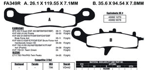 EBC BRAKES Brake Pads FA349R-SPECIAL ORDER 