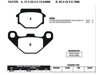 EBC BRAKES Brake Pads FA372R