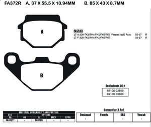 EBC BRAKES Brake Pads FA372R 