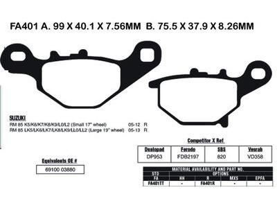 EBC BRAKES Brake Pads FA401R