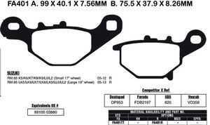 EBC BRAKES Brake Pads FA401R 