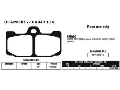 EBC BRAKES Brake Pads EPFA295HH