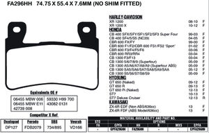 EBC BRAKES Brake Pads EPFA296HH 