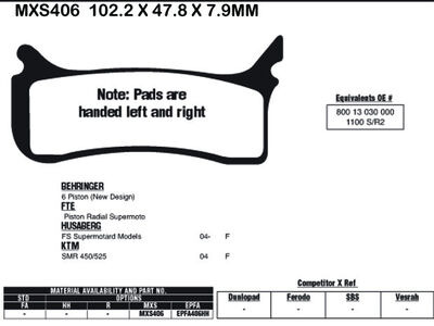 EBC BRAKES Brake Pads EPFA406HH