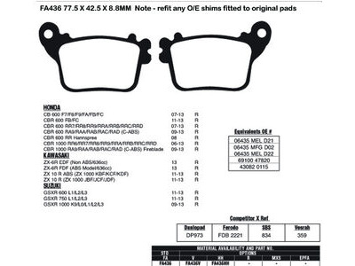 EBC BRAKES Brake Pads FA436