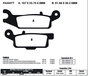 EBC BRAKES Brake Pads FA444TT 