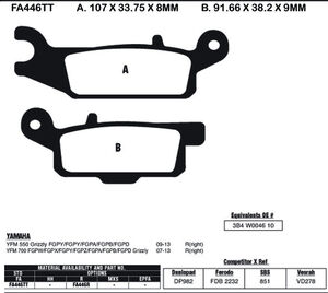 EBC BRAKES Brake Pads FA446TT 