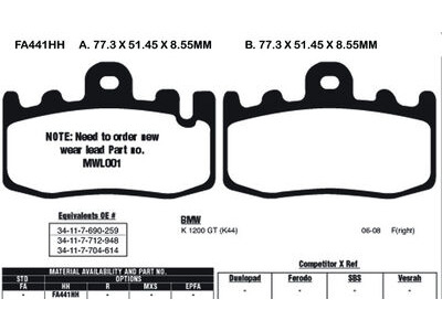 EBC BRAKES Brake Pads FA441HH