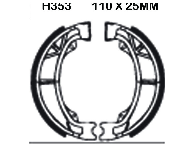 EBC BRAKES Brake Shoes H353 click to zoom image