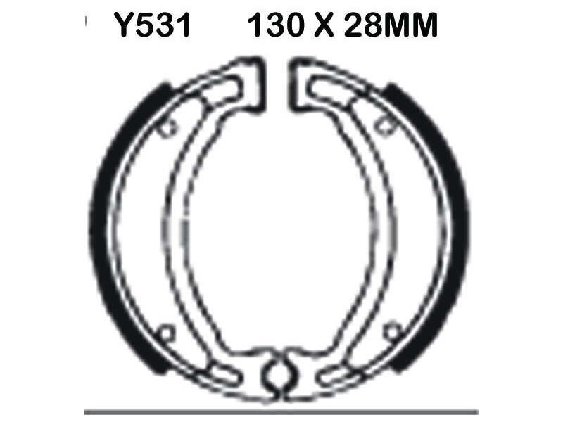 EBC BRAKES Brake Shoes Y531 click to zoom image