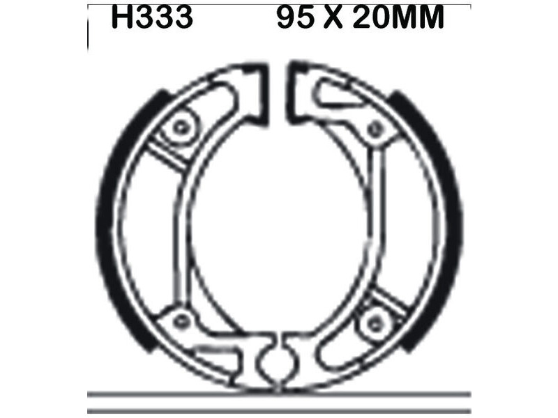 EBC BRAKES Brake Shoes H333 click to zoom image