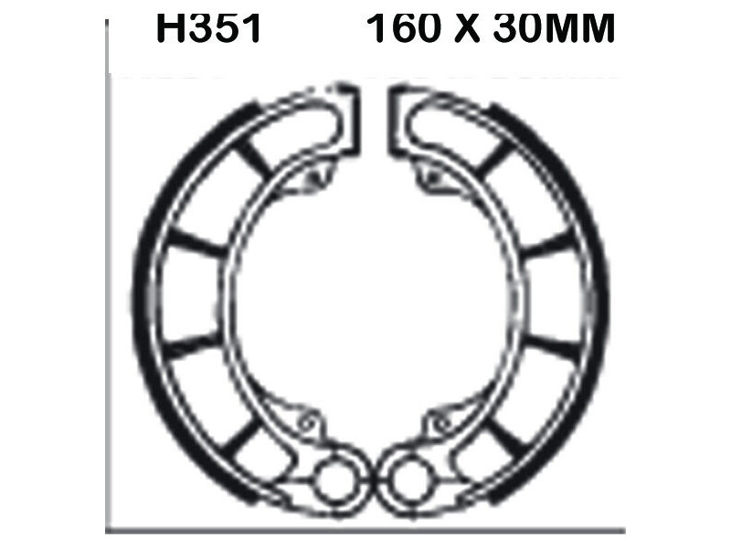 EBC BRAKES Brake Shoes H351 click to zoom image