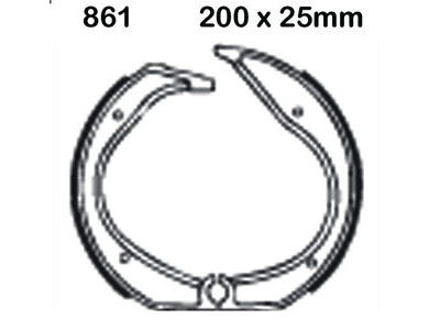 EBC BRAKES Brake Shoes 861