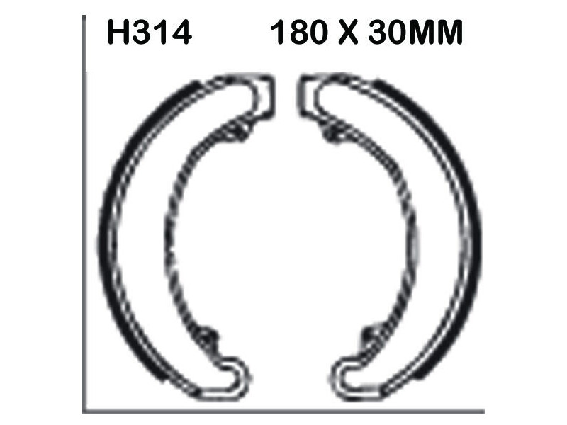 EBC BRAKES Brake Shoes H314-SPECIAL ORDER click to zoom image