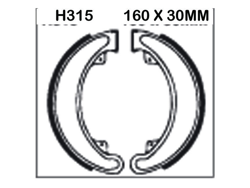 EBC BRAKES Brake Shoes H315 click to zoom image