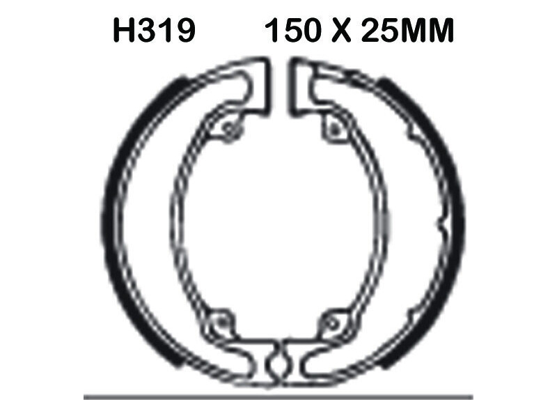EBC BRAKES Brake Shoes H319-SPECIAL ORDER click to zoom image