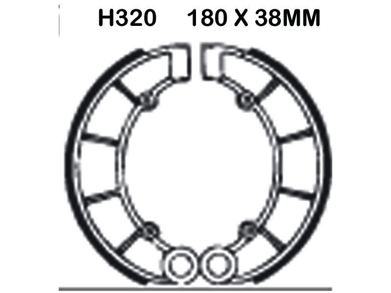 EBC BRAKES Brake Shoes H320 click to zoom image