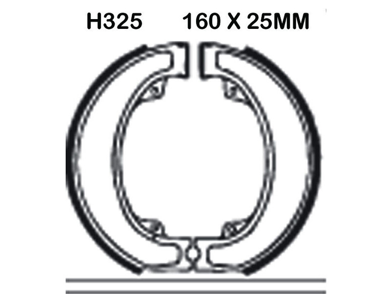 EBC BRAKES Brake Shoes H325 click to zoom image