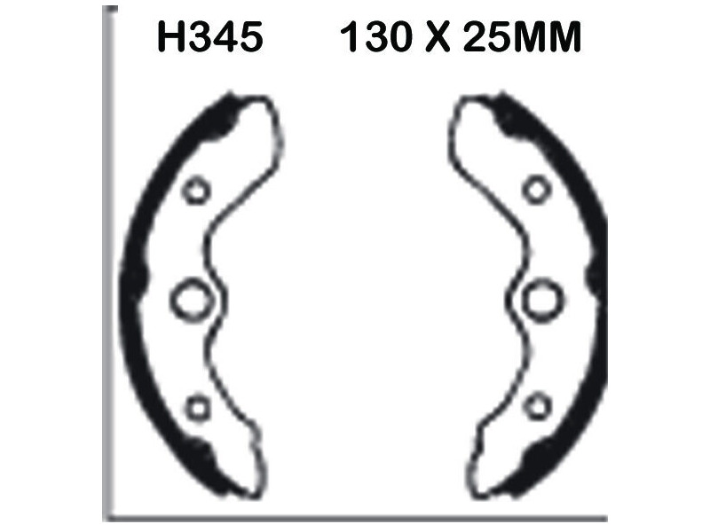 EBC BRAKES Brake Shoes H345 click to zoom image