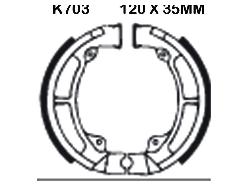 EBC BRAKES Brake Shoes K703-SPECIAL ORDER click to zoom image