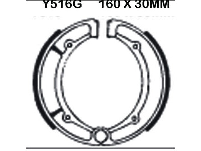 EBC BRAKES Brake Shoes Y516G-SPECIAL ORDER