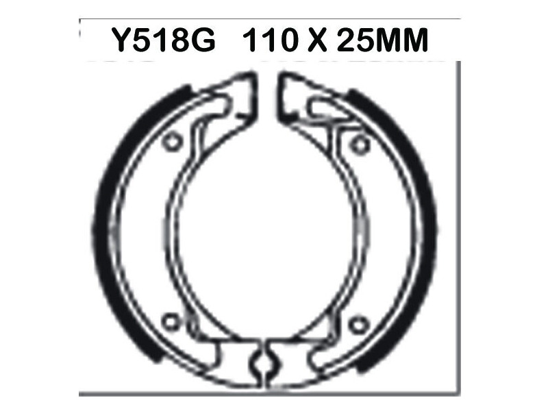 EBC BRAKES Brake Shoes Y518G-SPECIAL ORDER click to zoom image