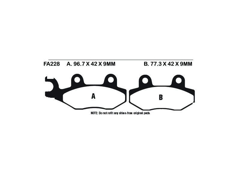 EBC BRAKES Brake Pads FA228HH click to zoom image