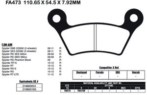 EBC BRAKES Brake Pads FA473-SPECIAL ORDER 