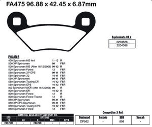 EBC BRAKES Brake Pads FA475R-SPECIAL ORDER 