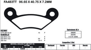 EBC BRAKES Brake Pads FA483TT-SPECIAL ORDER 