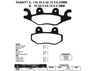 EBC BRAKES Brake Pads SFA484