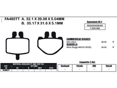 EBC BRAKES Brake Pads FA485TT