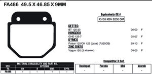 EBC BRAKES Brake Pads FA486 