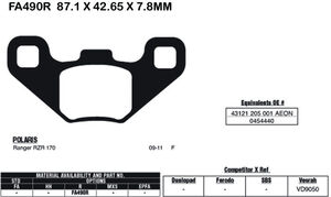 EBC BRAKES Brake Pads FA490R-SPECIAL ORDER 