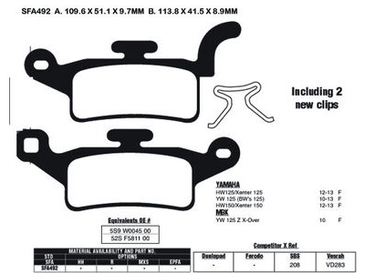 EBC BRAKES Brake Pads SFA492