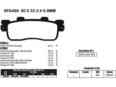 EBC BRAKES Brake Pads SFA498